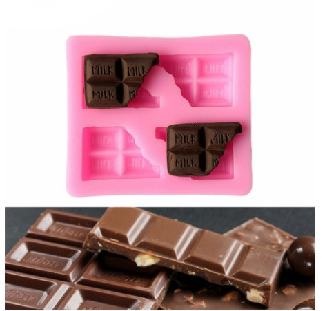 Молд кондитерский Шоколад 63 на 72 мм розовый Киев - изображение 1