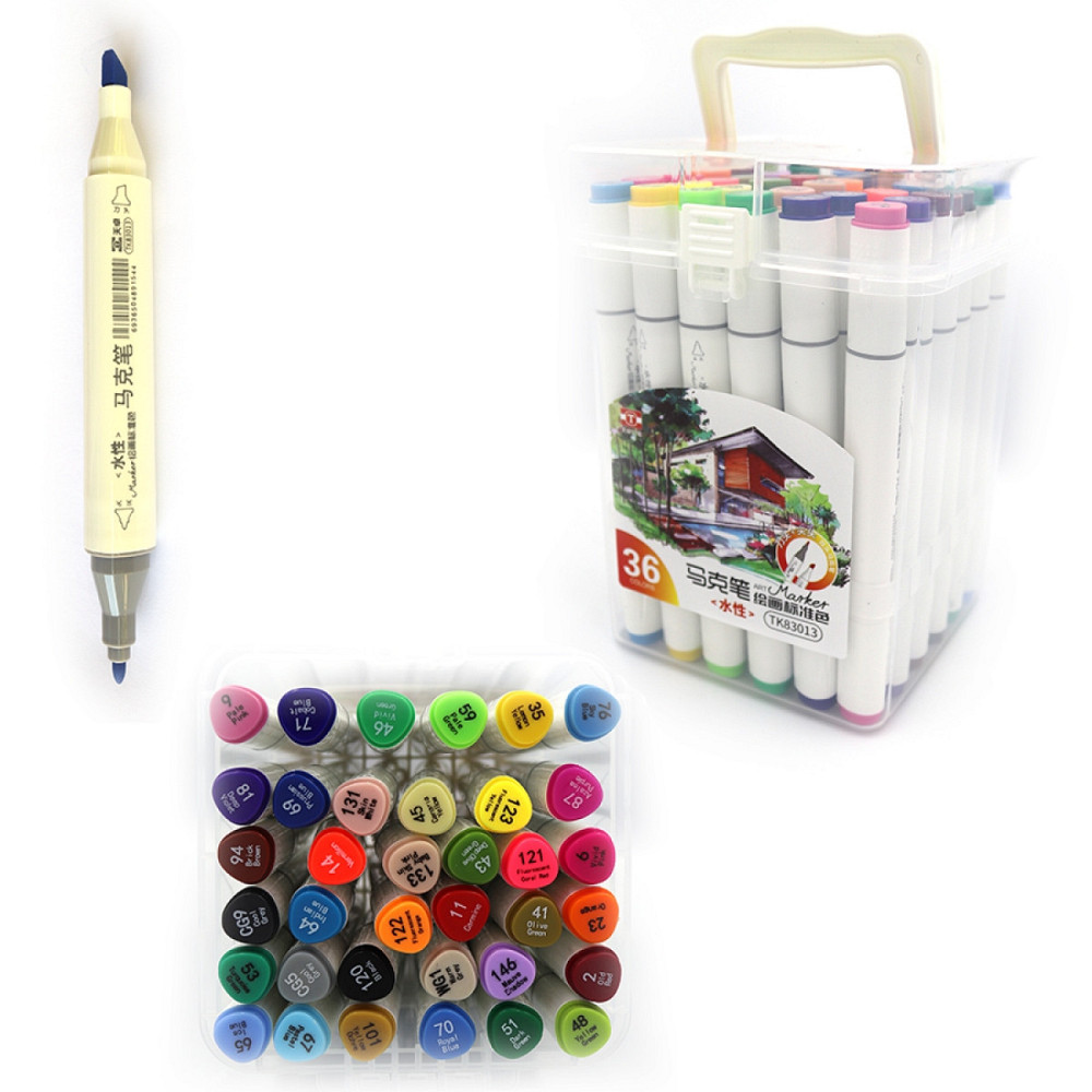 Набір скетч маркерів 12 кол. "Josef Otten"TK83013 треуг. двухстор. скош/кругл тонк TY 12шт. пластик , шт Київ - фото 1