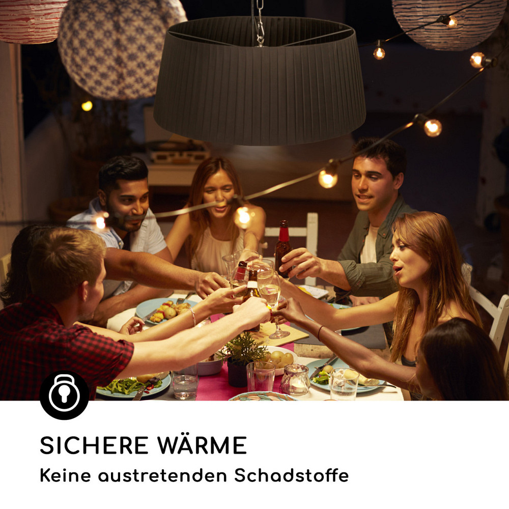 Нагрівач для тераси Venice Heat 800/1000/1800 Вт з дистанційним керуванням чорний Чорний (Німеччина, Рівне - фото 7