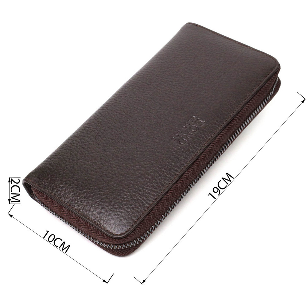 Удобный женский кошелек из натуральной зернистой кожи BOND 21981 Коричневый Киев - изображение 3