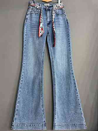 Джинси жіночі Dragon 8330 flare кльош від коліна з поясом збільшені розміри блакитні, блакитний, 31, 31, 84 см, 108 см Київ