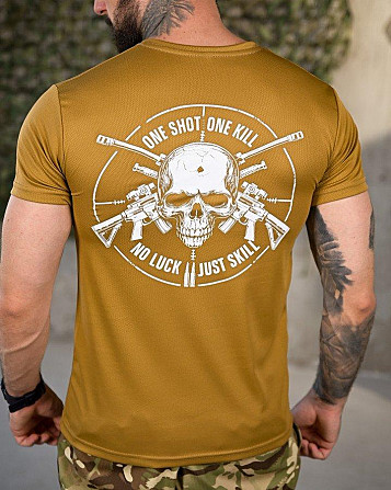 Тактическая потоотводящая футболка One Shot coyot ПП4656 Киев - изображение 9