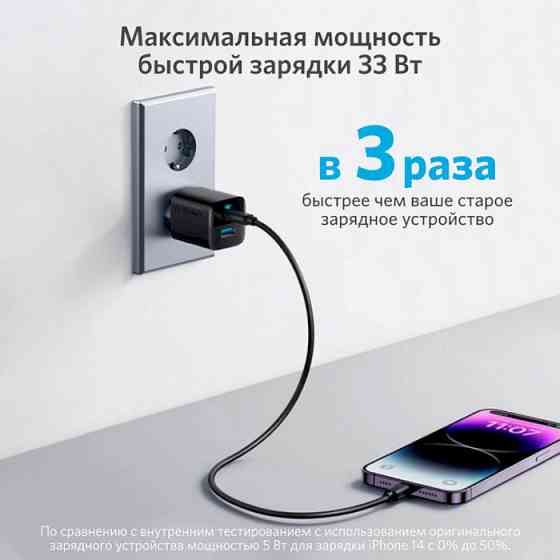 Мережевий зарядний пристрій Anker PowerPort 323 Black (A2331G11) ( Чорний ) Харків