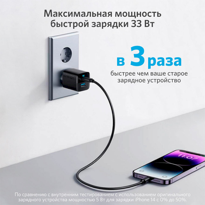 Мережевий зарядний пристрій Anker PowerPort 323 Black (A2331G11) ( Чорний ) Харьков - изображение 1