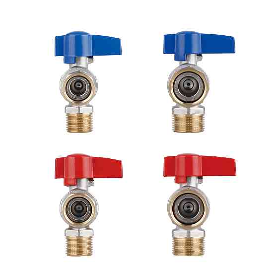 Комплект кутових кранів Thermo Alliance Standart 1/2" ВН -3/4" ВЗ з накидною гайкою для під'єднання котла TAS225RBW1520 Київ