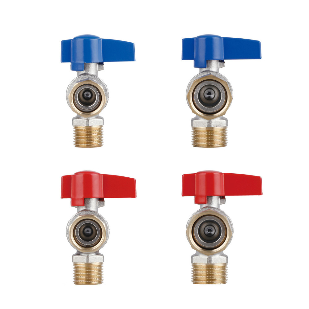 Комплект кутових кранів Thermo Alliance Standart 1/2" ВН -3/4" ВЗ з накидною гайкою для під'єднання котла TAS225RBW1520 Київ - фото 6