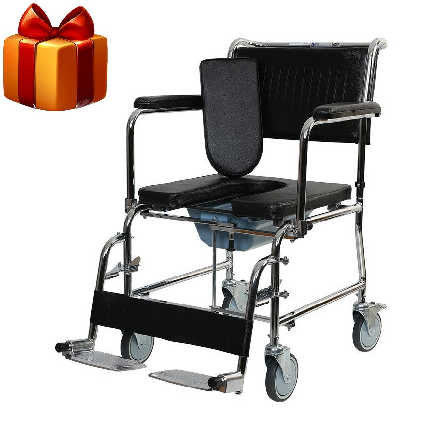 Санитарное кресло-тележка Karadeniz Medikal G125A с выдвижной крышкой Днепр - изображение 1