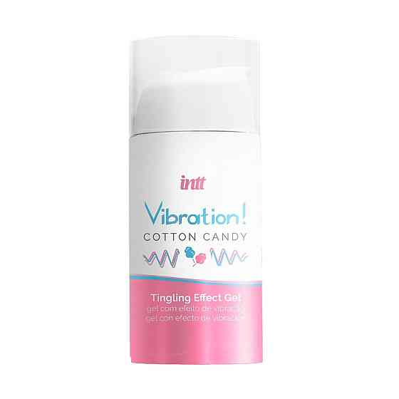 Рідкий вібратор Intt Vibration Cotton Candy (15 мл), густий гель, дуже смачний, діє до 30 хвилин Sex Aura Київ