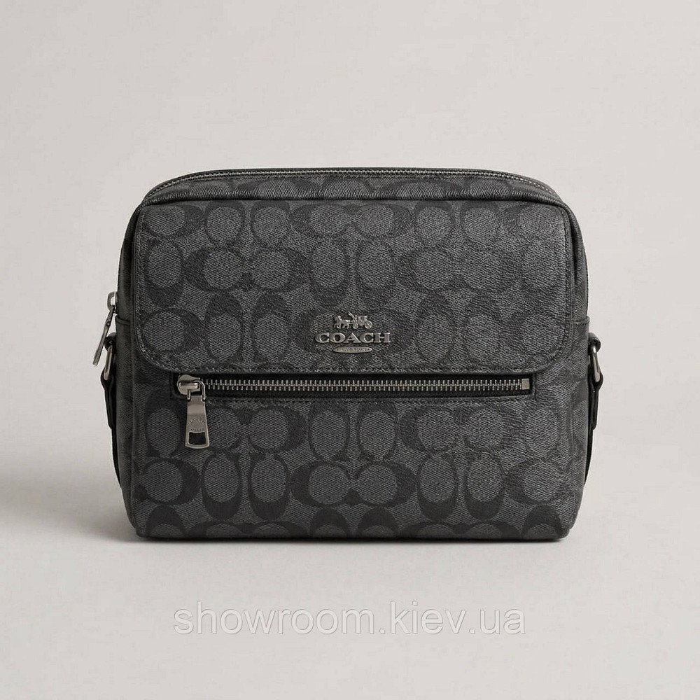 Чоловіча горизнтальна брендова сумка Coach (2514) Київ - фото 1