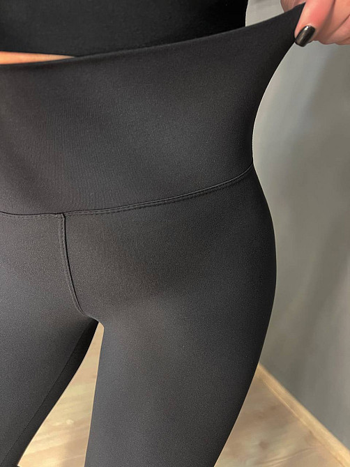 Лосины женские LADY HUREM 2512 дайвинг ойшо высокая талия широкий пояс черные, черный, S Киев - изображение 13