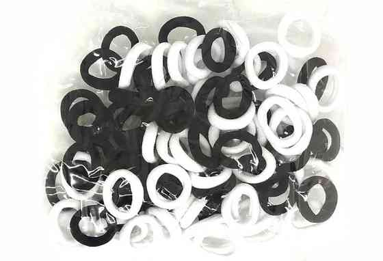 Резиночки для девочки черно-белые 100 шт Киев