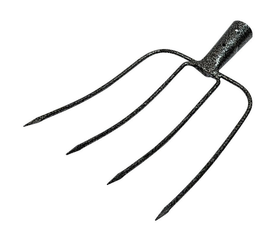 Вилы хозяйственные MASTERTOOL четырехрогие 210х300 мм 14-6235 Ровно - изображение 1