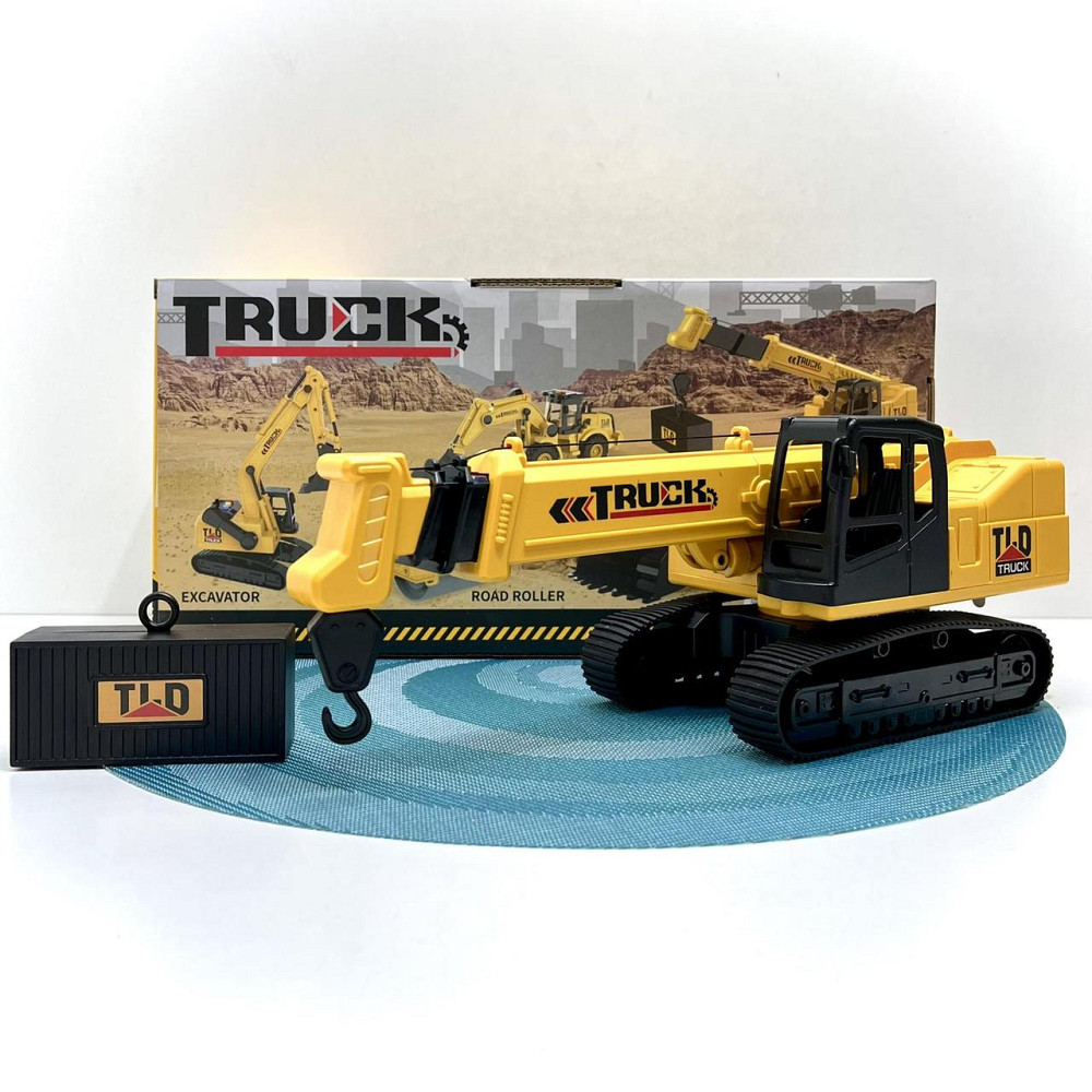 Кран спецтехніка звук світло рухомі деталі 32см Жовто-чорний (584-1-2) Чернігів - фото 2