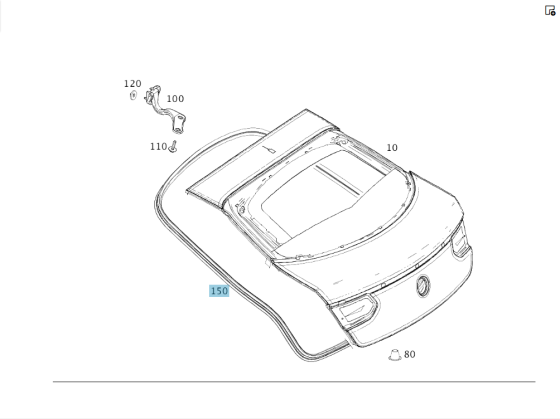 Mercedes-Benz  A2927402100 Ущільнювач дверей багажника GLE Coupe C292 Одеса