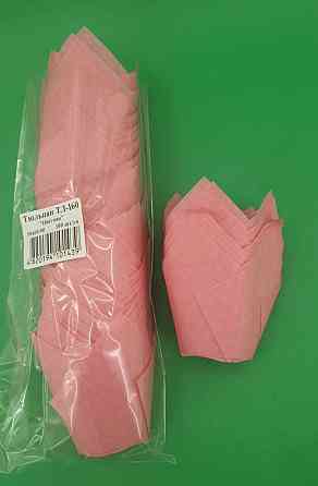 Тарталетки паперові для кексів ТЛ-160" Тюльпан Рожевий" (50*65/90) (100 шт.) (1 уп.) Харків