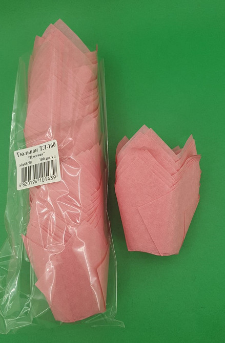 Тарталетки паперові для кексів ТЛ-160" Тюльпан Рожевий" (50*65/90) (100 шт.) (1 уп.) Харків - фото 3