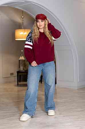 Теплий жіночий світшот "Today" | Норма Марсала, 46-48 Київ