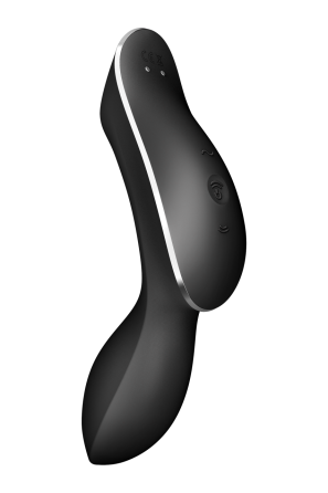 Двойной вибратор с вакуумной стимуляцией SATISFYER CURVY TRINITY 2 черный Sex Aura Киев