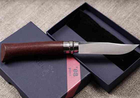 Складаний Ніж з чохлом Opinel "Inox Lux Bubinga box" No.08 (226086) Неіржавка сталь Нововолинськ