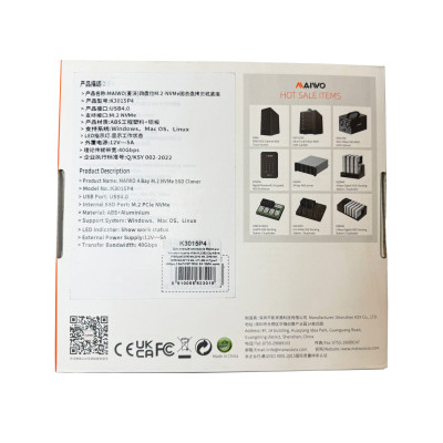 Док-станція для накопичувачів Maiwo 4*NVMe M.2 SSD Key M/B+M to USB4.0 USB-C 40Gbps (K3015P4) Вінниця - фото 2