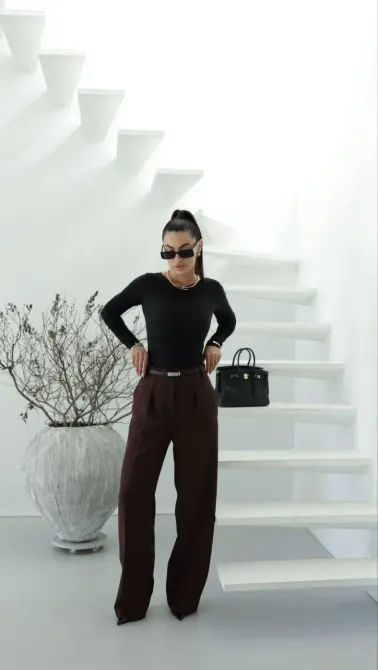 Жіночі брюки палаццо з високою талією, класичні широкі брюки Одеса - фото 12