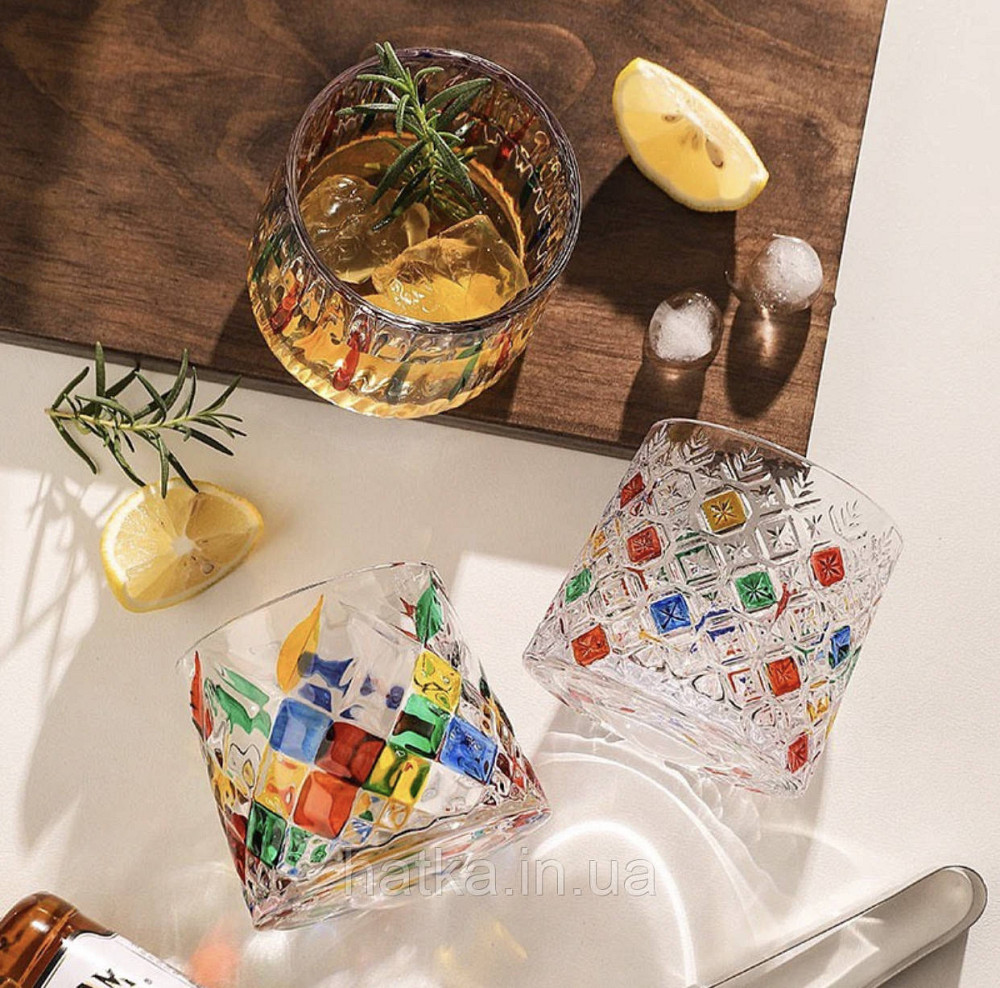 Склянка-доф "Льодяні квіти" з дерев'яною підставкою 275 мл ОБЕРТАЮТЬСЯ для дому та ресторану Київ - фото 4
