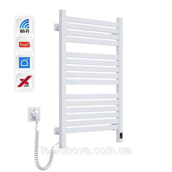 Електрична сушарка для рушників NAVIN Авангард X 480х800 Sensor з WI-FI лівобічна, біла Чернівці