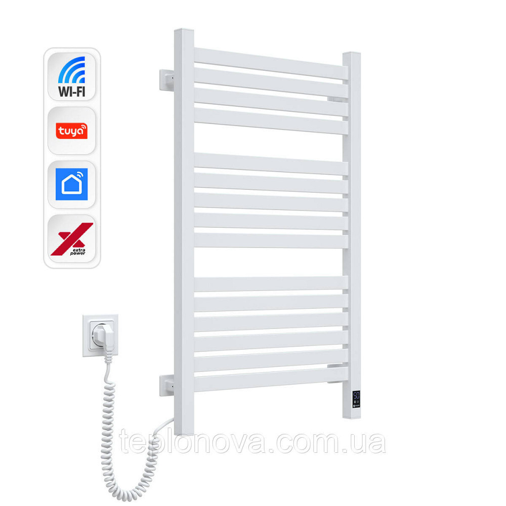 Електрична сушарка для рушників NAVIN Авангард X 480х800 Sensor з WI-FI лівобічна, біла Чернівці - фото 2