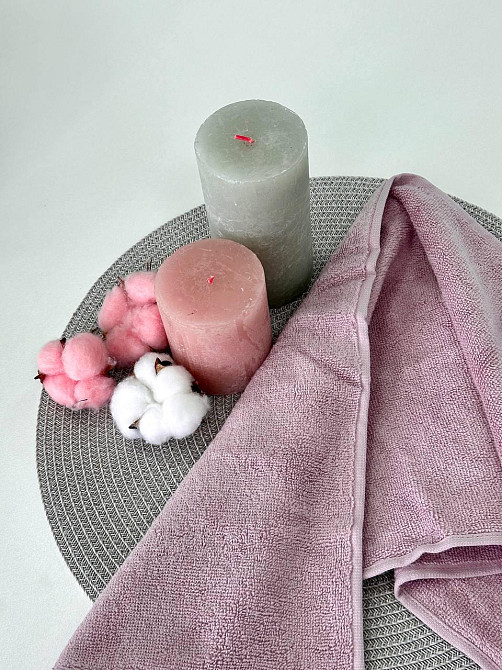 Махровий рушник Ideal Textile Pastel 30х70 см 500 г/м2 пудровий (56861096) Чернівці - фото 3
