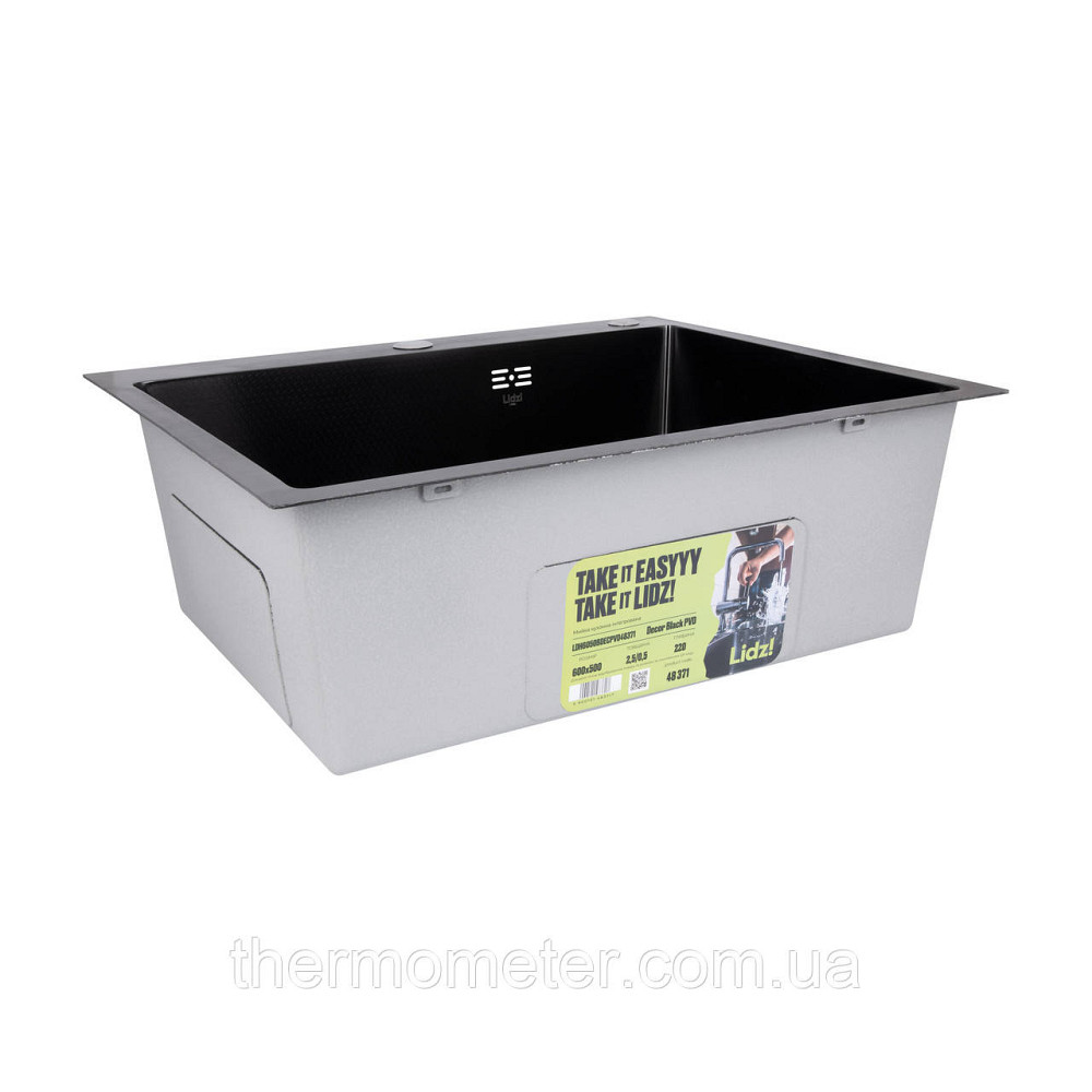Lidz Handmade H6050HB Мойка для кухни интегрированная Decor Black PVD Honeycomb 2,5/0,5 мм LDH6050BDECPVD48371 Киев - изображение 4