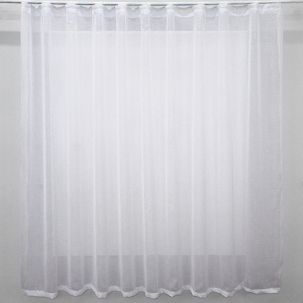 Тюль VR-Textil 115т Лен однотонный Белый 270х170 см (43-069) Киев - изображение 1