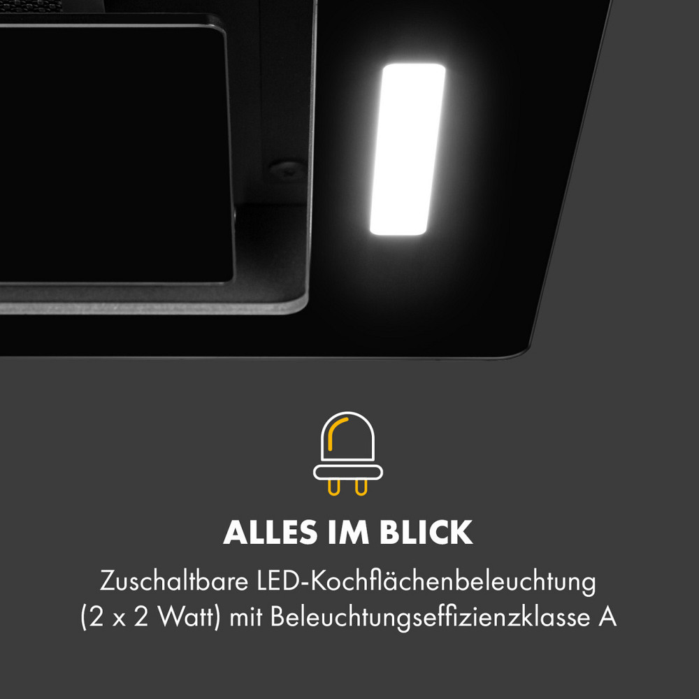 Модуль вентилятора вытяжки Hektor Eco 52 см 566 м³/ч сенсорное стекло черный черный (Германия, читать Ровно - изображение 6