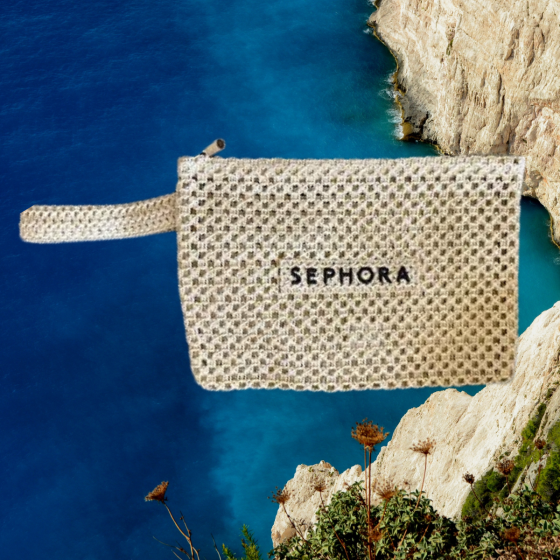 Пляжний органайзер, сітка з блискавкою та ручкою, Sephora бежевий, 20×30см Слов'янськ