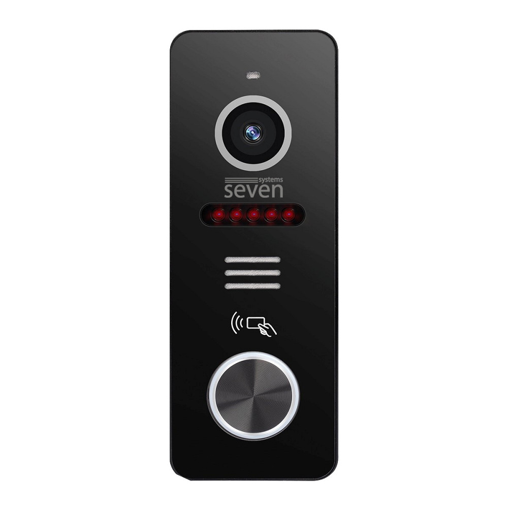 Вызывная панель домофона со встроенным считывателем карт MIFARE SEVEN CP-7503F RFID black Киев - изображение 2
