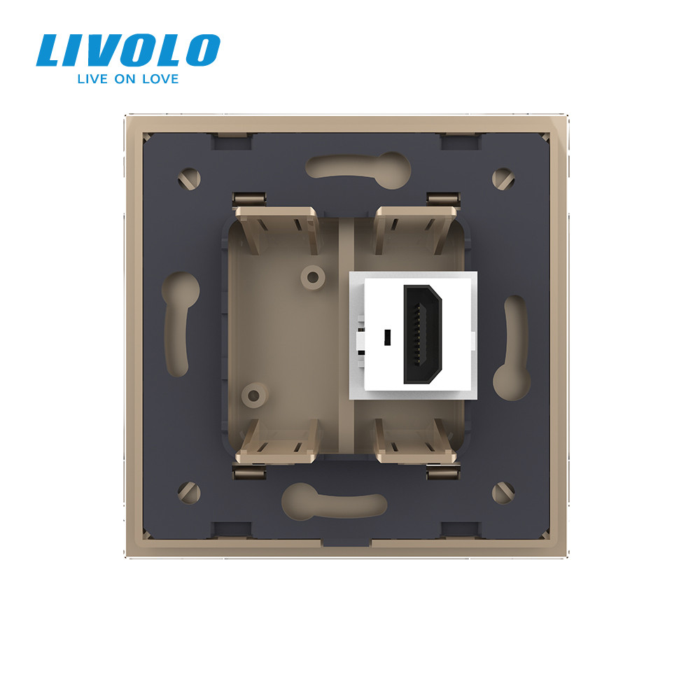 LIVOLO Розетка HDMI Livolo золото скло (VL-C7FCHD-1AP) Коломия - фото 7