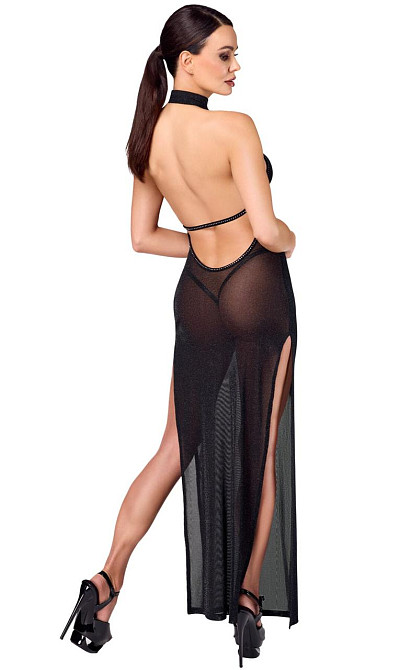 Платье Noir Handmade F372 Onyx Twin-slit Long dress S Sex Aura Киев - изображение 3