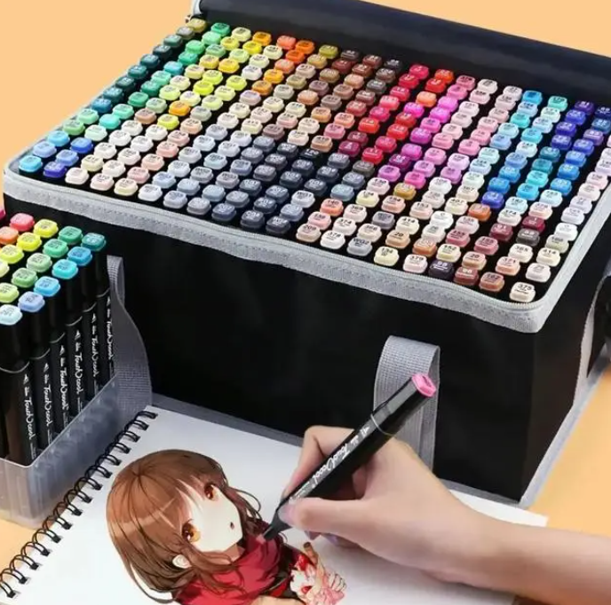 Набір двосторонніх маркерів Sketch Marker 262 кольори, професійні фломастери в зручній сумці для художників Одеса - фото 8
