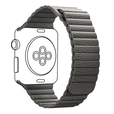 Ремінець до смарт-годинника Armorstandart Leather Loop для Apple Watch 42 (Series 11-10)/41/40/38 Grey (ARM48654) Вінниця - фото 1