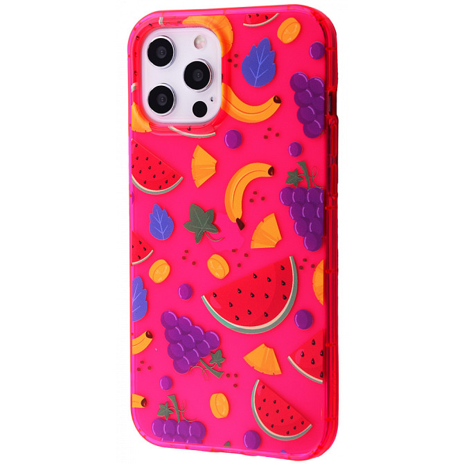 Чехол для Apple Iphone 12 Pro Max фрукты. Цвет: розовый TK-22 Львов - изображение 1