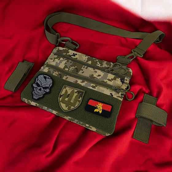 Сумка пояс плечо мужская тактическая, Рюкзак через плечо военная барсетка Сумка через военная NR-49 Львов