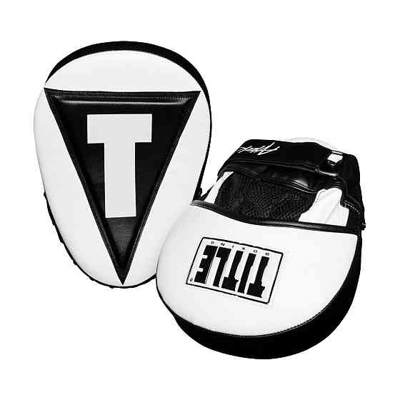 Лапи боксерські TITLE Boxing Attack “Big-T” Punch Mitts 2.0 White/Black Каменское