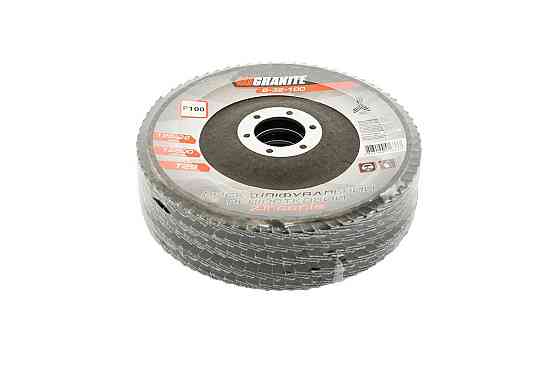 GRANITE Диск шліфувальний пелюстковий конусний GRANITE ZIRCONIA Т29 зерно 100 125×22 мм 5 шт 8- Київ