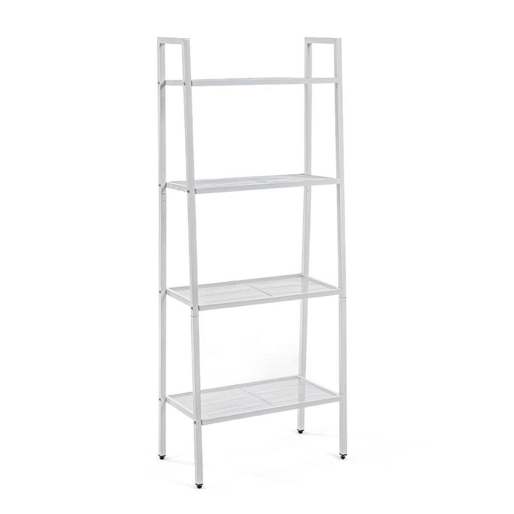 Білий металевий чотириярусний стелаж-етажерка Київ - фото 1