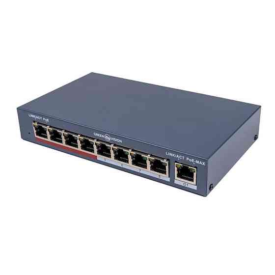 Комутатор мережевий POE GV-018-AI-8+1PG Київ
