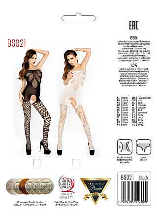 Бодістокінг BS021 Black Passion, з відкритим доступом, чорний, S/L Sex Aura Київ