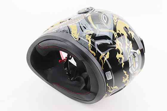 Шолом інтеграл, закритий BLD-М65 М (57-58см), ЧОРНИЙ/ЗОЛОТИСТО-СІРИЙ "Totem" Київ
