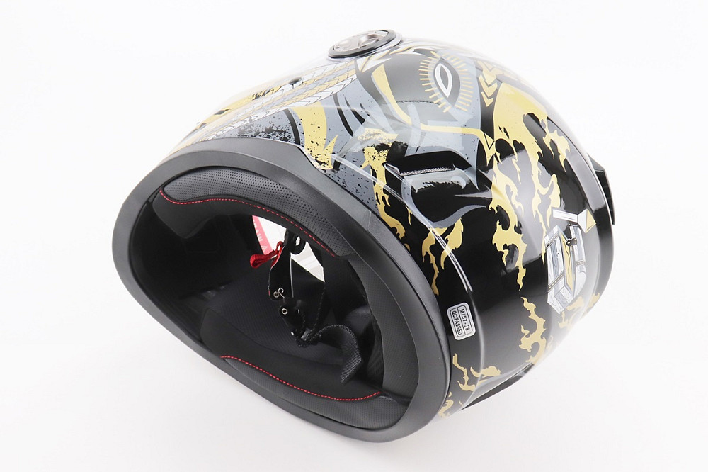 Шолом інтеграл, закритий BLD-М65 М (57-58см), ЧОРНИЙ/ЗОЛОТИСТО-СІРИЙ "Totem" Київ - фото 2