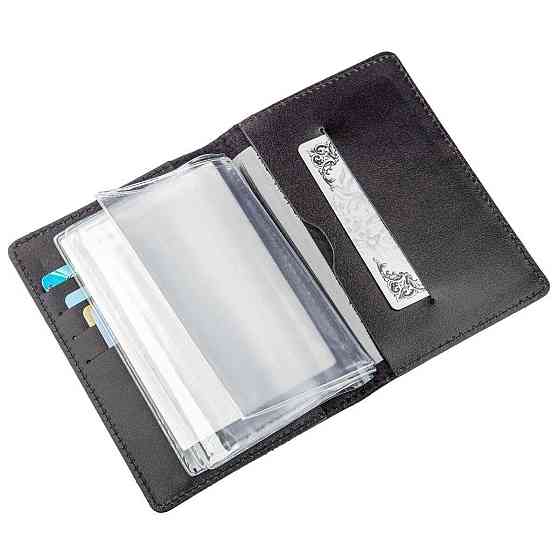 Большая обложка на водительские документы SHVIGEL 13985 Черная Киев