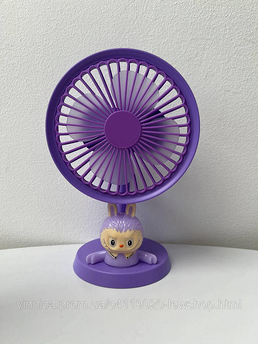 Вентилятор портативный Labubu 3 режима скорости USB зарядки Черновцы - изображение 10