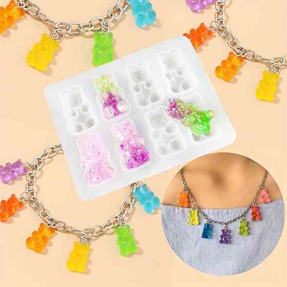 Молд силиконовый Мишки 70 на 90 мм серый Киев